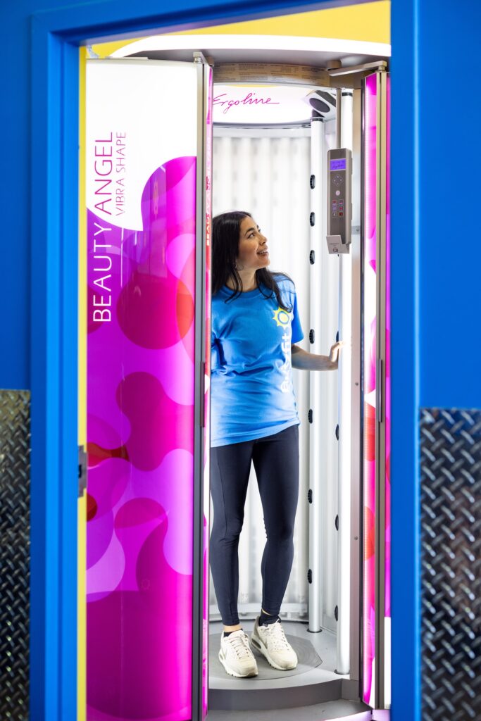 Tanning booth at Buzzfit